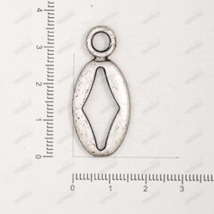 KUR-136-AV zawieszka metalowa 16mmx36mm stare srebro