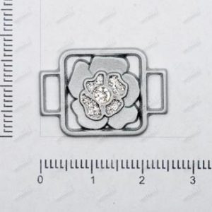 Łącznik metalowy znal-25mmx17mm-szary lakier +stras